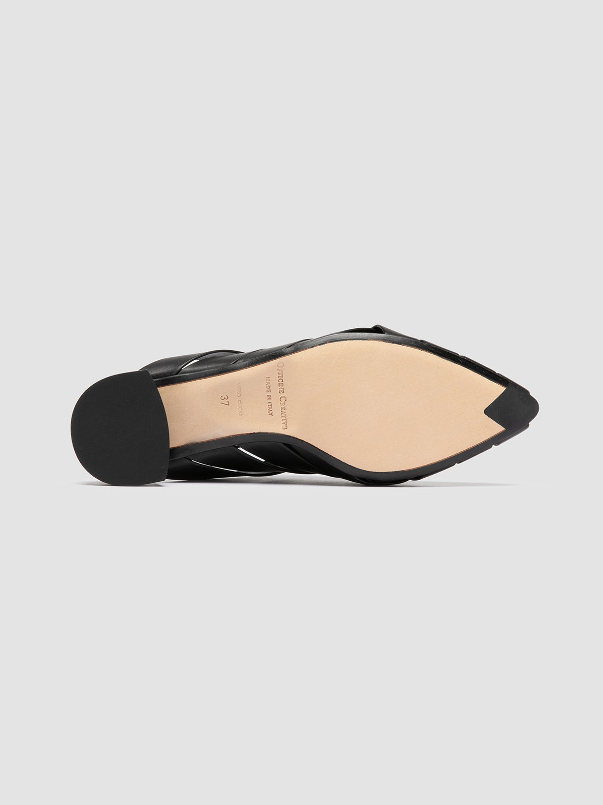 Officine Creative SAGE 105 Sandali Sabot in Pelle Nera Outlet