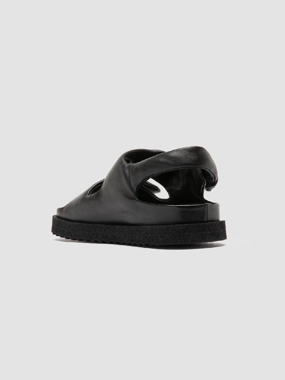 Officine Creative SANDS 102 Sandali Sling Back in Pelle Nera Saldi