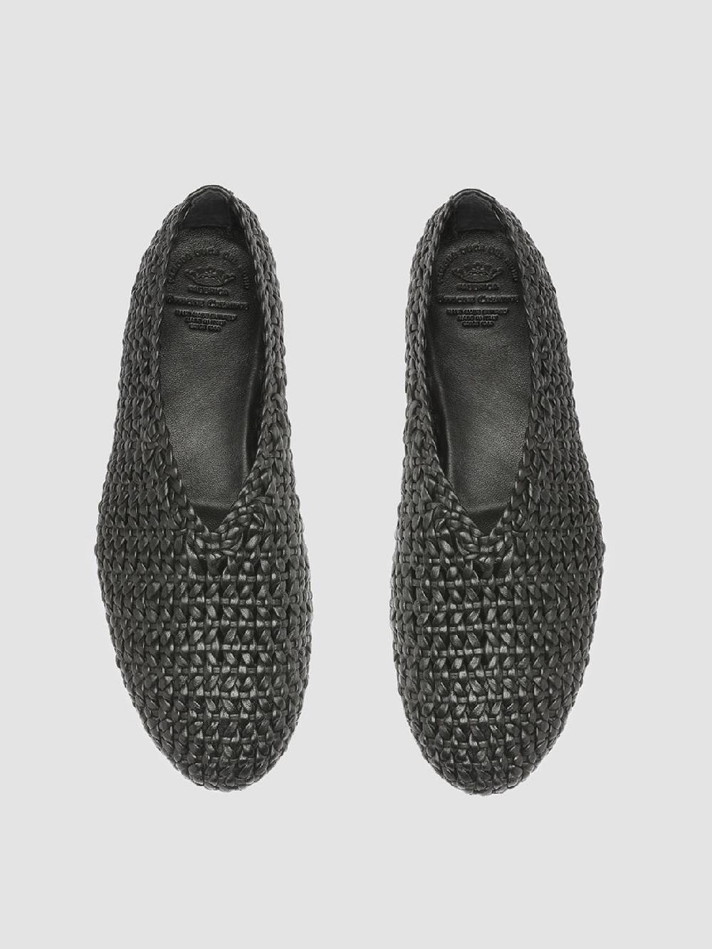Officine Creative BESSIE 011 Mocassini in Pelle Nera Vendita Calda