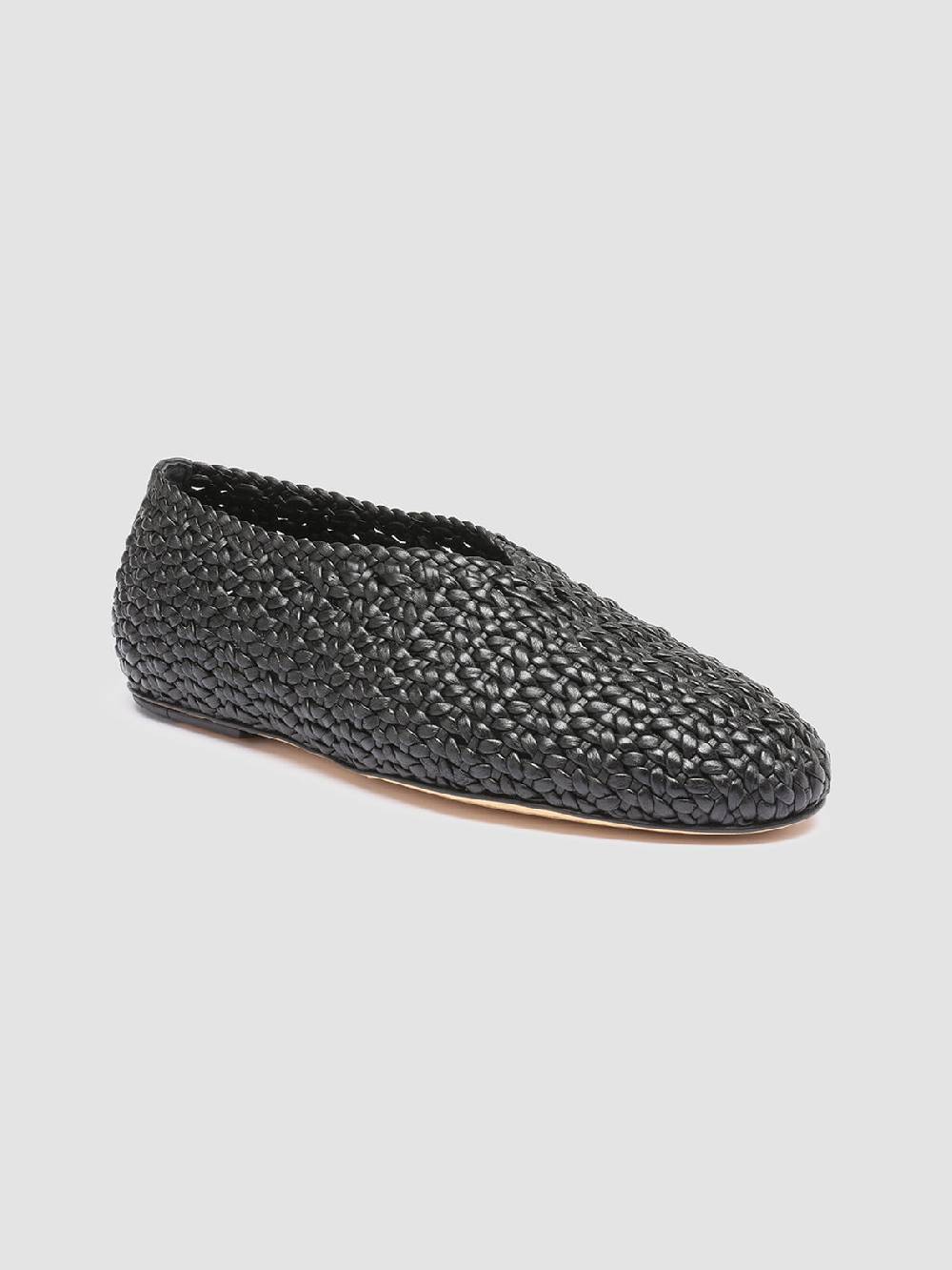 Officine Creative BESSIE 011 Mocassini in Pelle Nera Vendita Calda