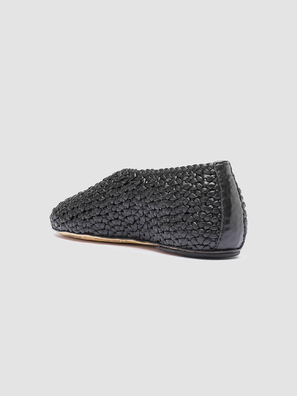 Officine Creative BESSIE 011 Mocassini in Pelle Nera Vendita Calda