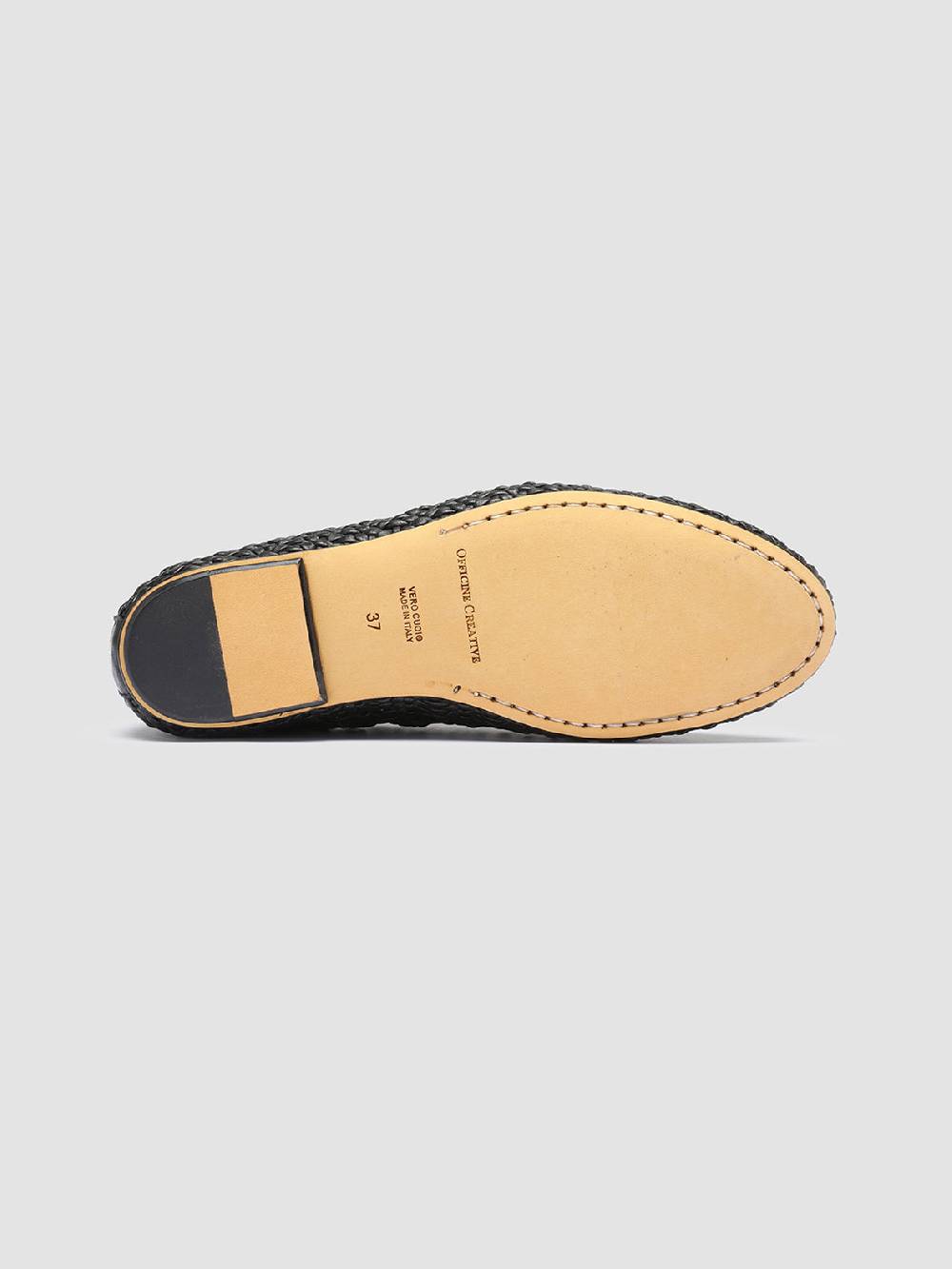 Officine Creative BESSIE 011 Mocassini in Pelle Nera Vendita Calda