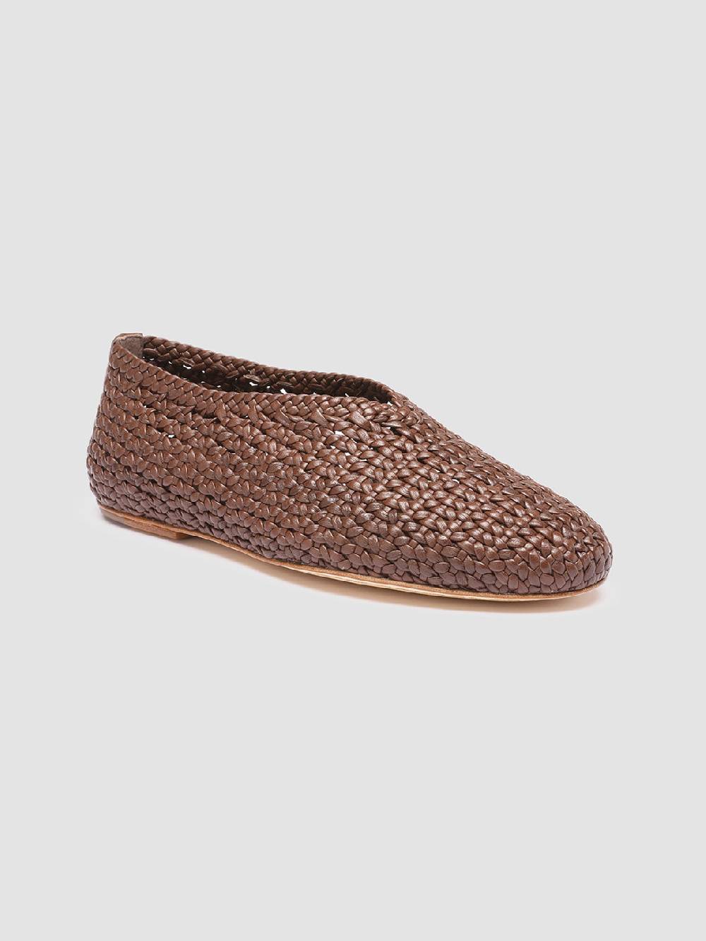 Officine Creative BESSIE 011 Mocassini in Pelle Marrone Vendita Economica