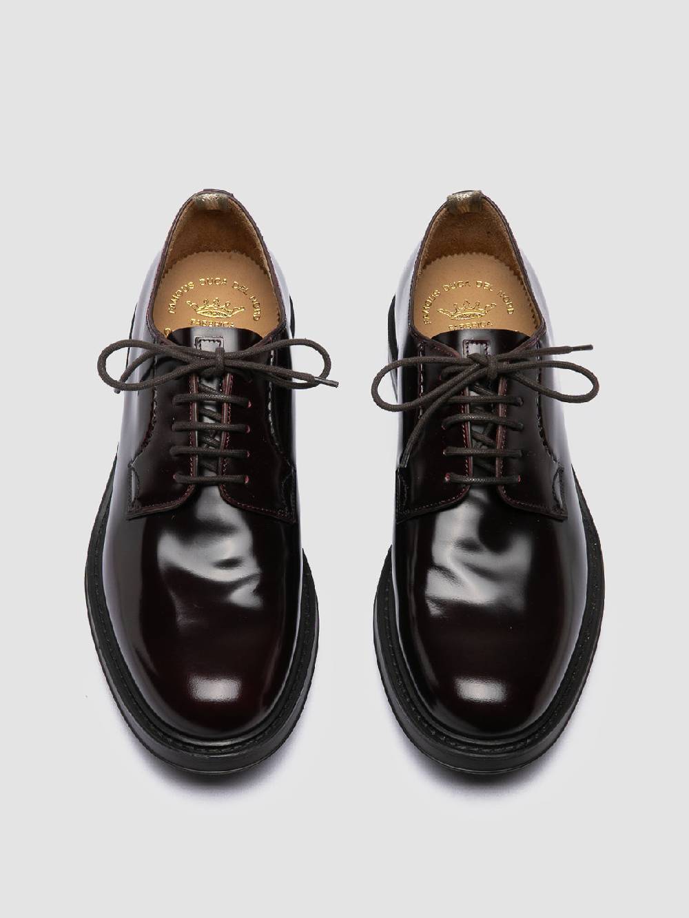 Officine Creative UNIFORM 003 Derby in Pelle Bordeaux Saldi Di Fabbrica