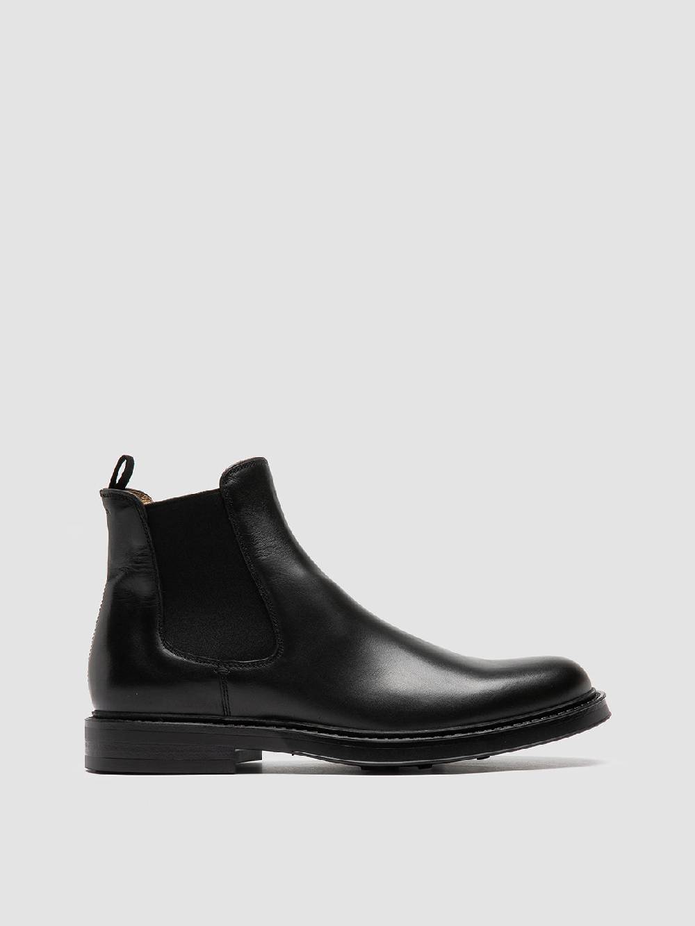 Officine Creative UNIFORM 005 Stivaletti Chelsea in Pelle Nera