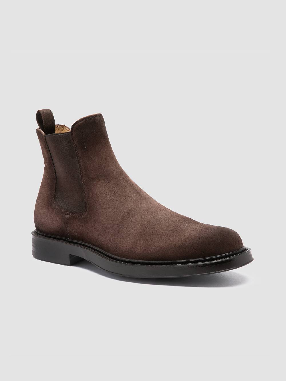Officine Creative UNIFORM 005 Stivaletti Chelsea in Pelle Scamosciata Marrone Vendite Flash