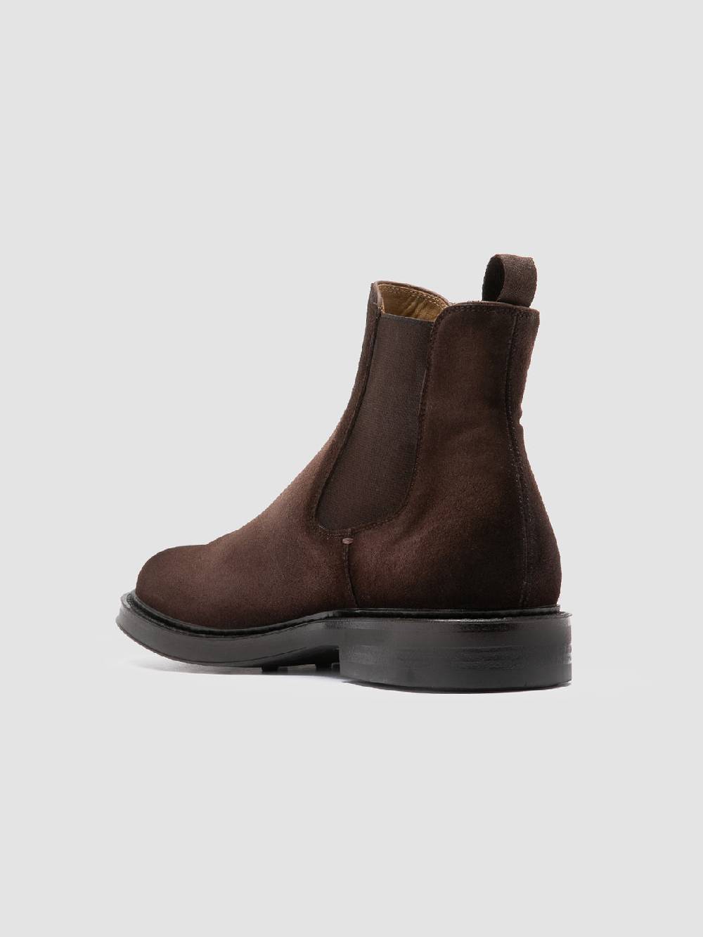 Officine Creative UNIFORM 005 Stivaletti Chelsea in Pelle Scamosciata Marrone Vendite Flash