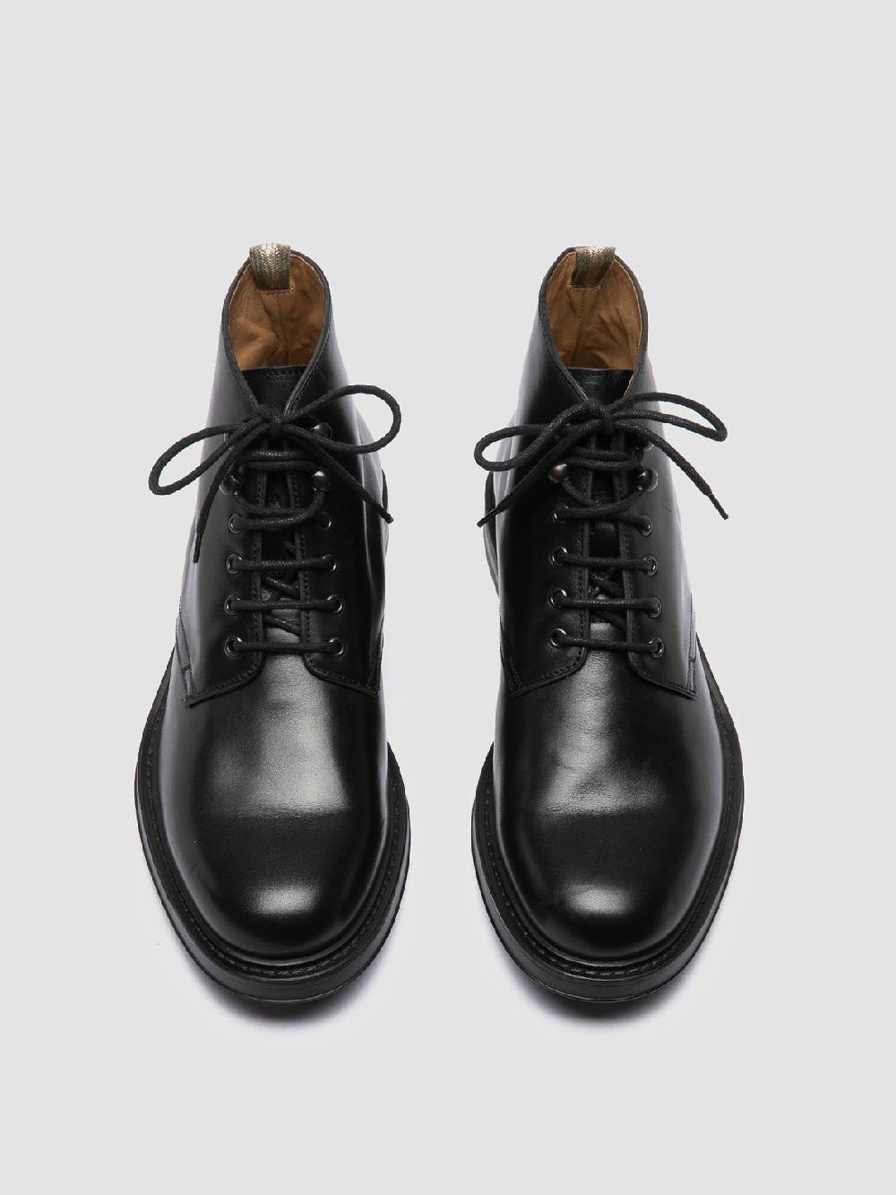 Officine Creative UNIFORM 018 Stivali Neri in Pelle Negozio