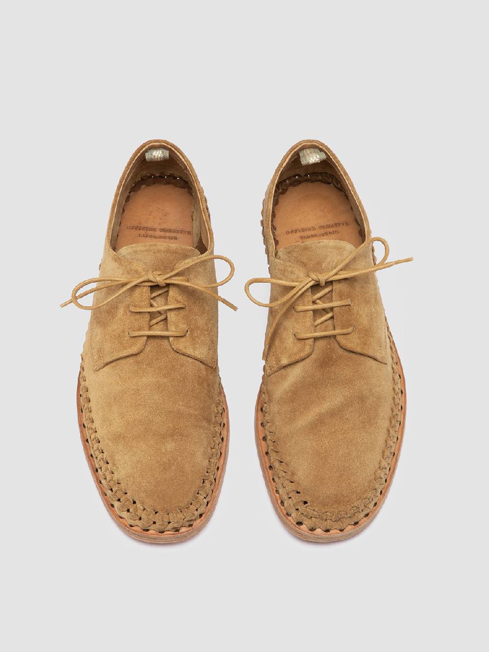 Officine Creative MILES 001 Brown suede derby shoes Moda