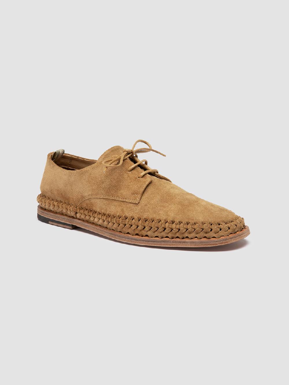 Officine Creative MILES 001 Brown suede derby shoes Moda