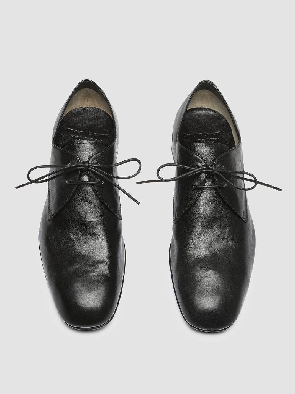Officine Creative HARVEY 002 Black Leather Derby Shoes Italia