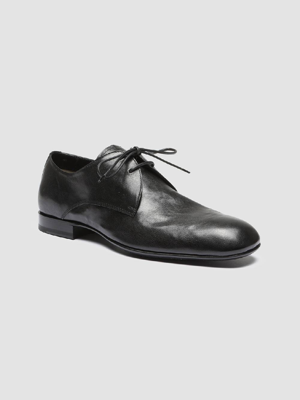 Officine Creative HARVEY 002 Black Leather Derby Shoes Italia