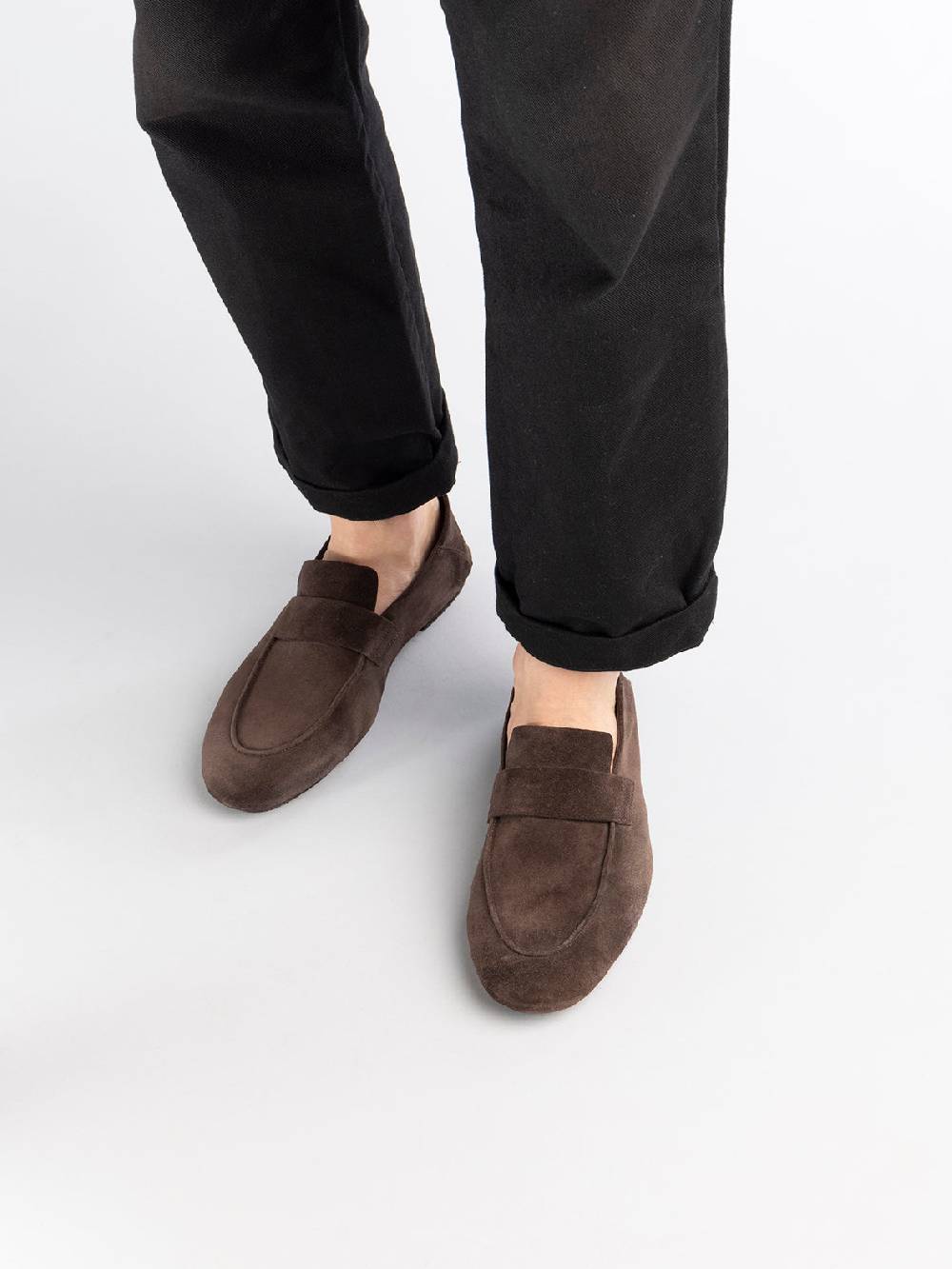 Officine Creative C-SIDE 001 Mocassini in Pelle Scamosciata Marrone Qualità
