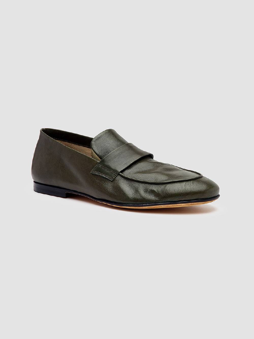 Officine Creative AIRTO 001 Mocassini Penny Loafer in Pelle Verde Promozione