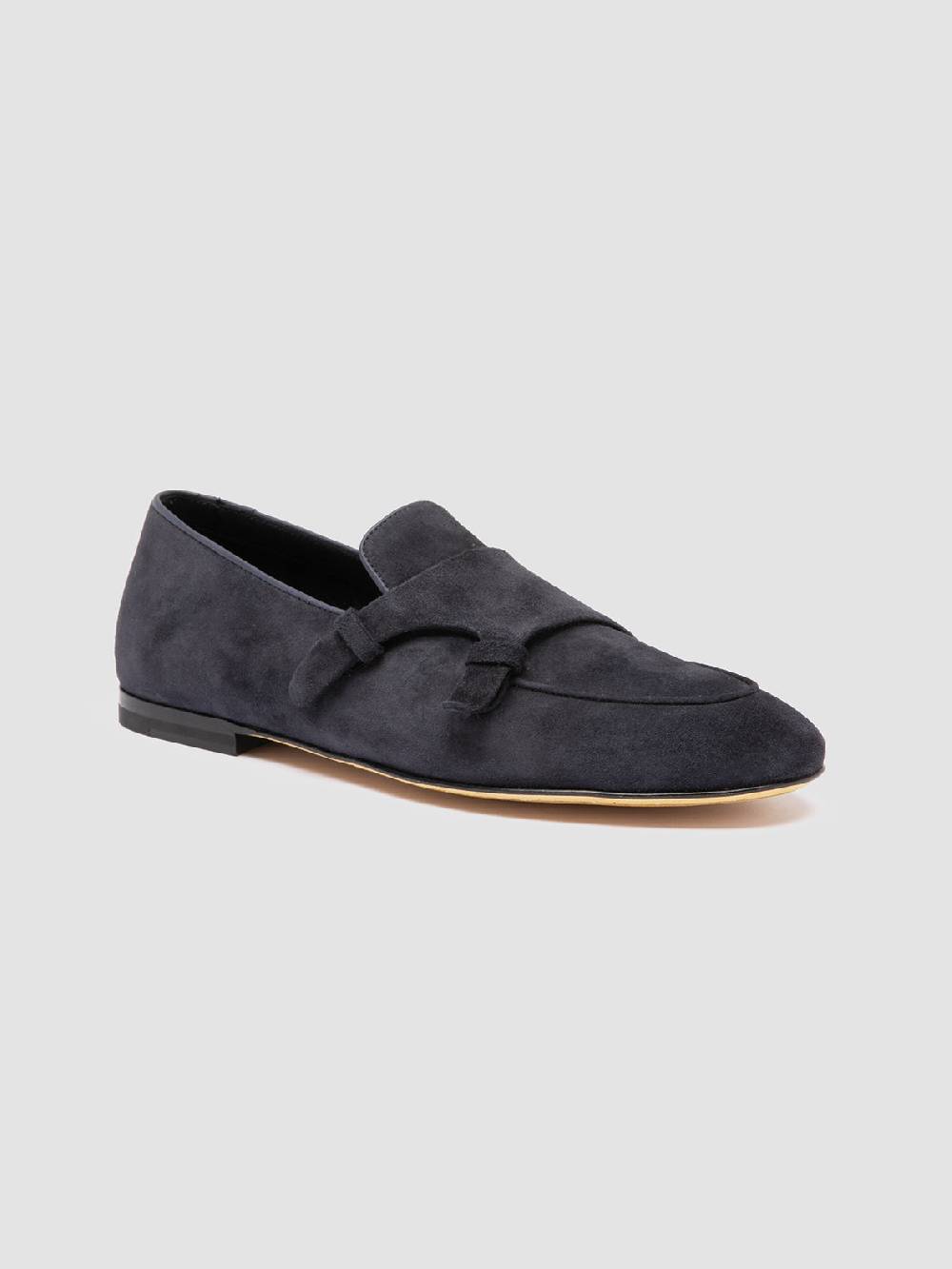 Officine Creative AIRTO 010 Mocassini Penny in Pelle Scamosciata Blu Spedizione Gratuita