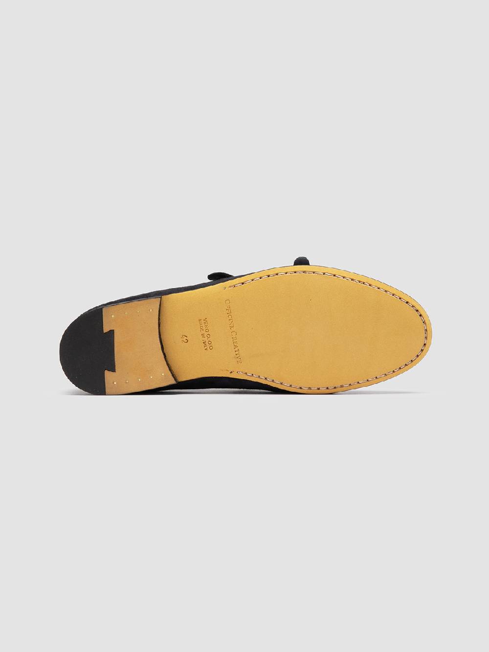 Officine Creative AIRTO 010 Mocassini Penny in Pelle Scamosciata Blu Spedizione Gratuita