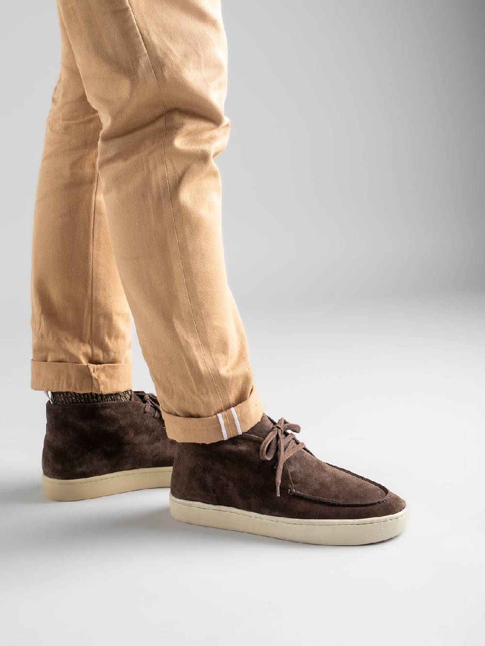 Officine Creative BUG 002 Stivali Chukka in Pelle Scamosciata Verde Negozi Online
