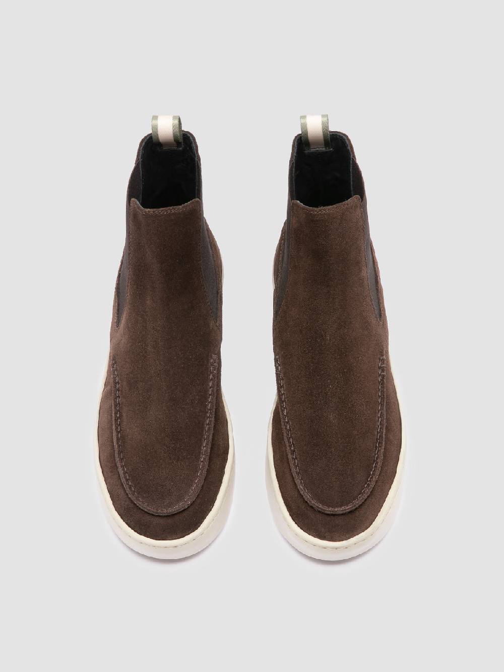 Officine Creative BUG 003 Stivaletti Chelsea in Pelle Scamosciata Marrone Consegna Veloce