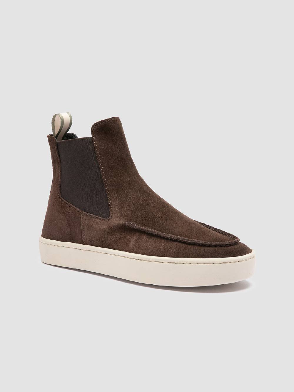 Officine Creative BUG 003 Stivaletti Chelsea in Pelle Scamosciata Marrone Consegna Veloce
