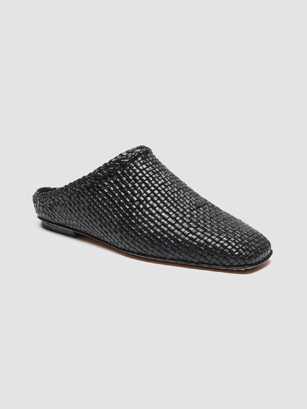 Officine Creative FLOW 001 Sabot in Pelle Nera Prezzo Ridotto