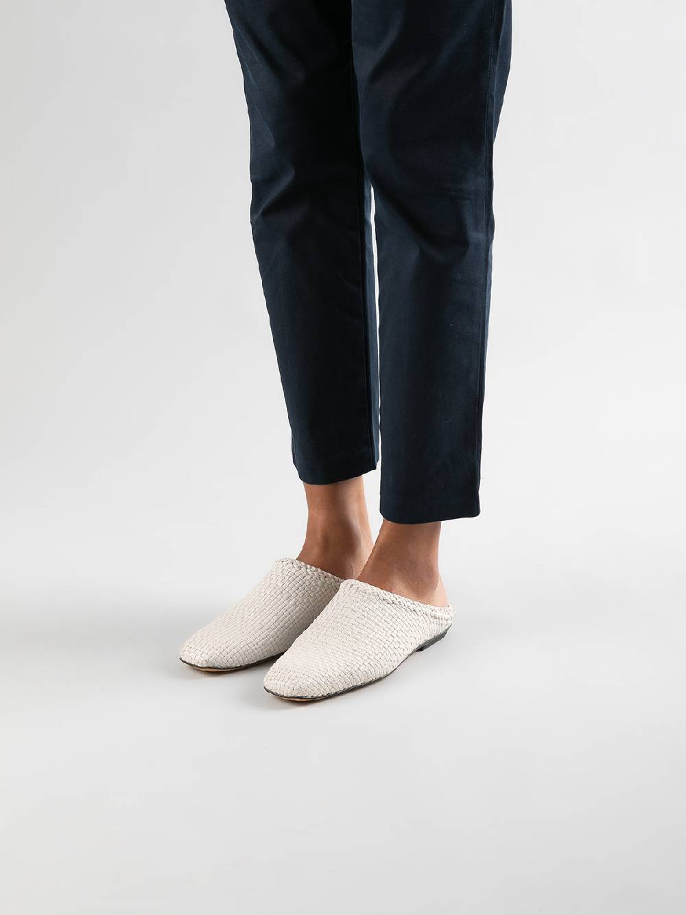 Officine Creative FLOW 001 Sabot in Pelle Nera Prezzo Ridotto