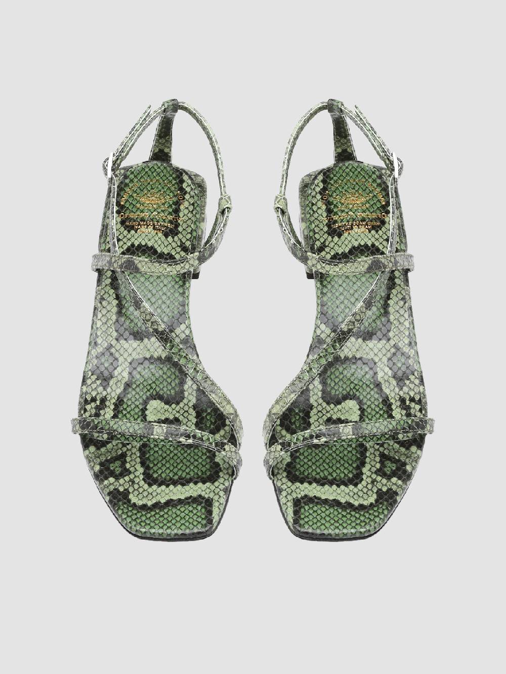 Officine Creative GILLIAN 004 Sandali in Pelle Verde Convenienza