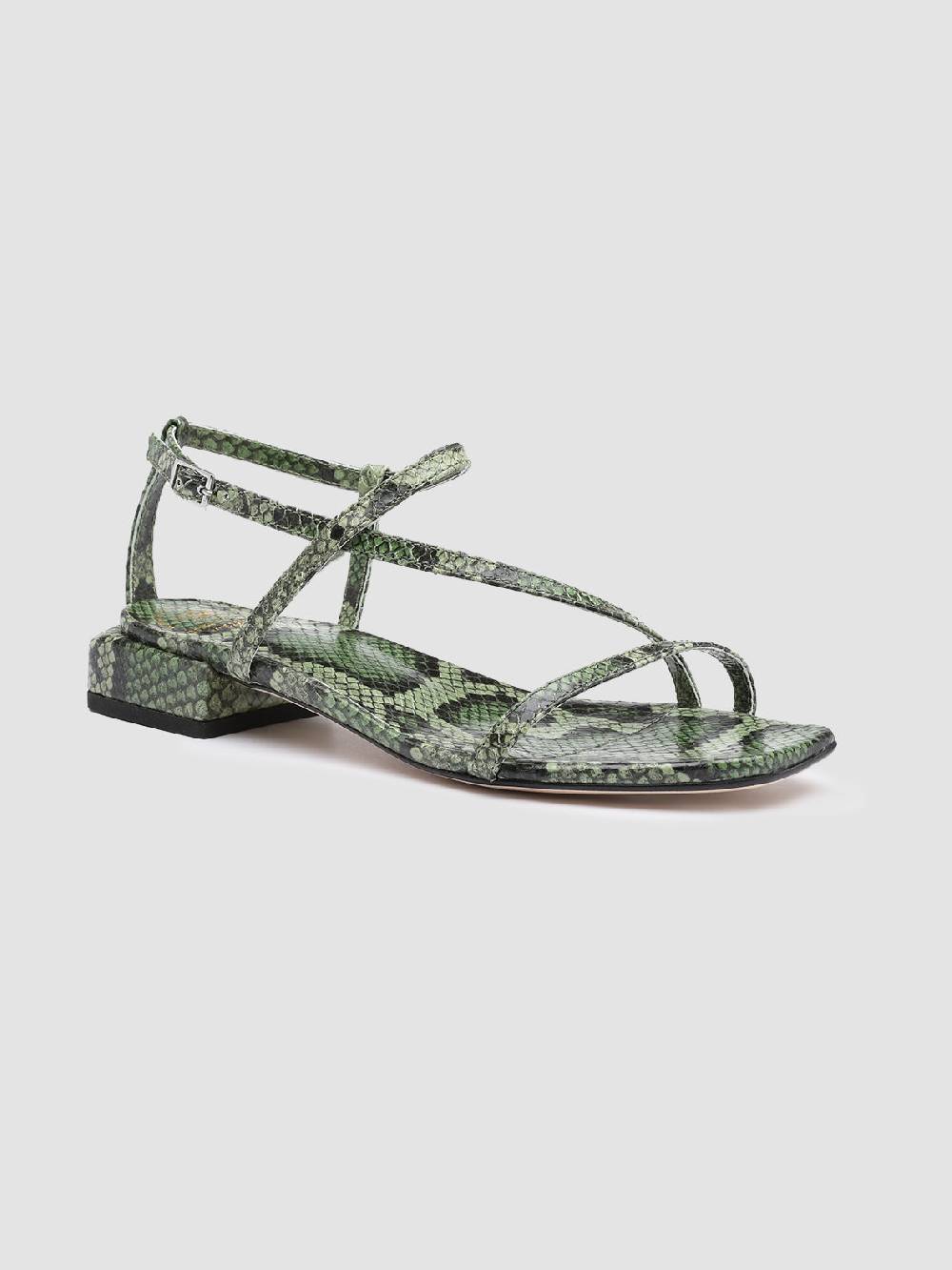 Officine Creative GILLIAN 004 Sandali in Pelle Verde Convenienza