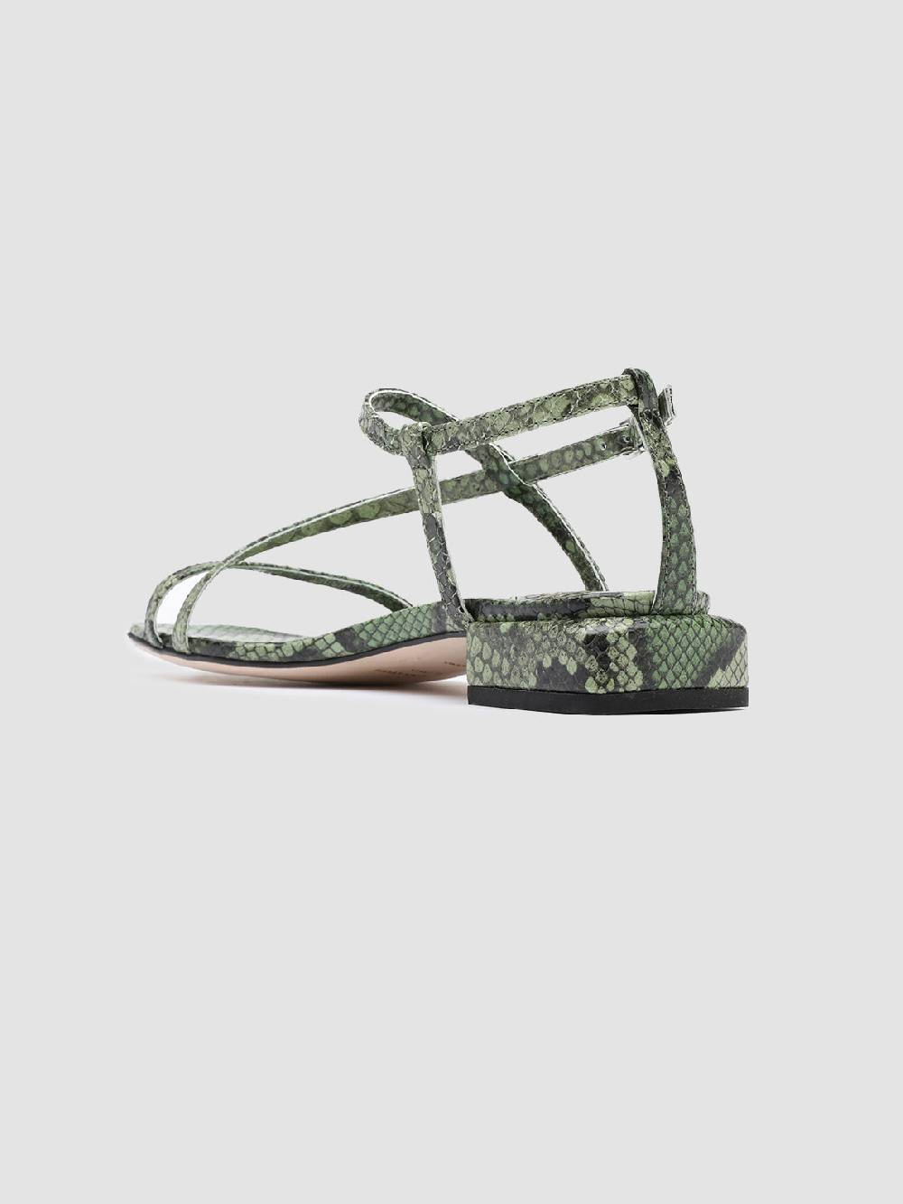 Officine Creative GILLIAN 004 Sandali in Pelle Verde Convenienza