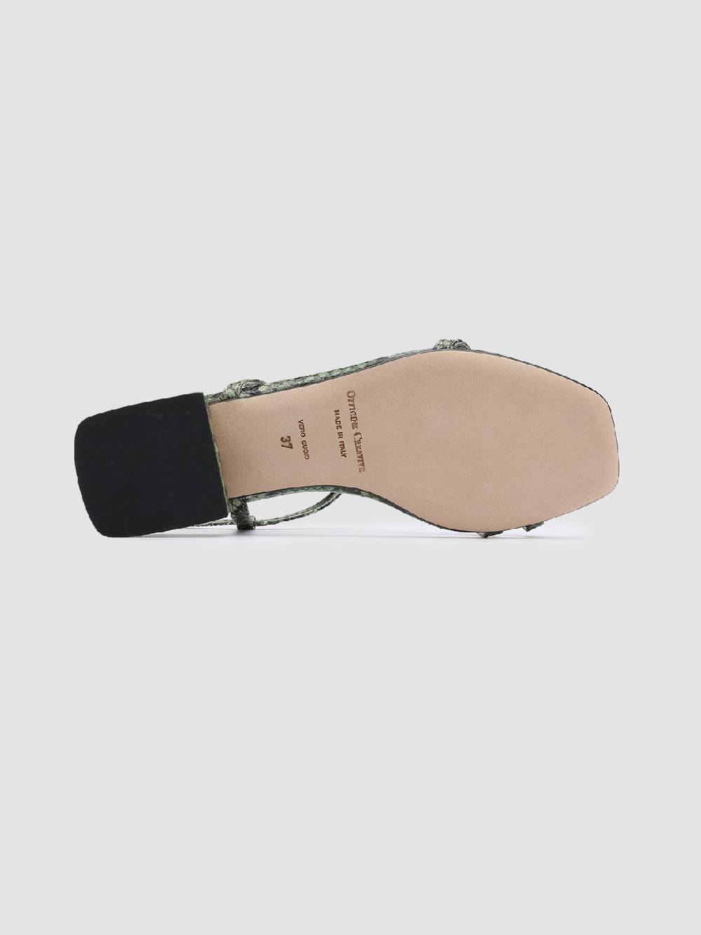 Officine Creative GILLIAN 004 Sandali in Pelle Verde Convenienza