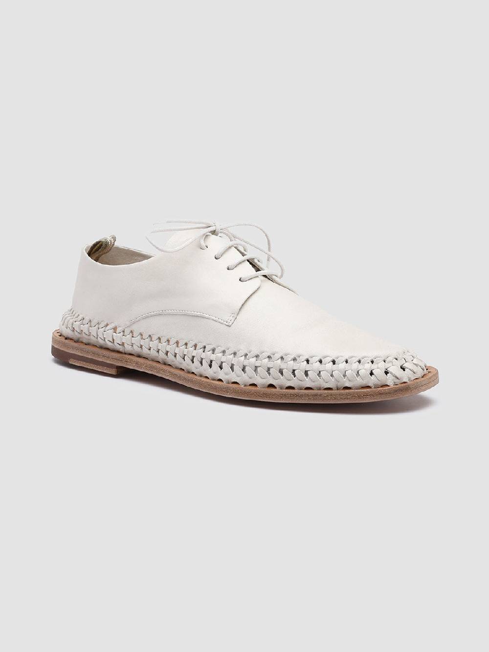 Officine Creative MABELLE 001 Derby in Nappa Bianca Offerta natalizia