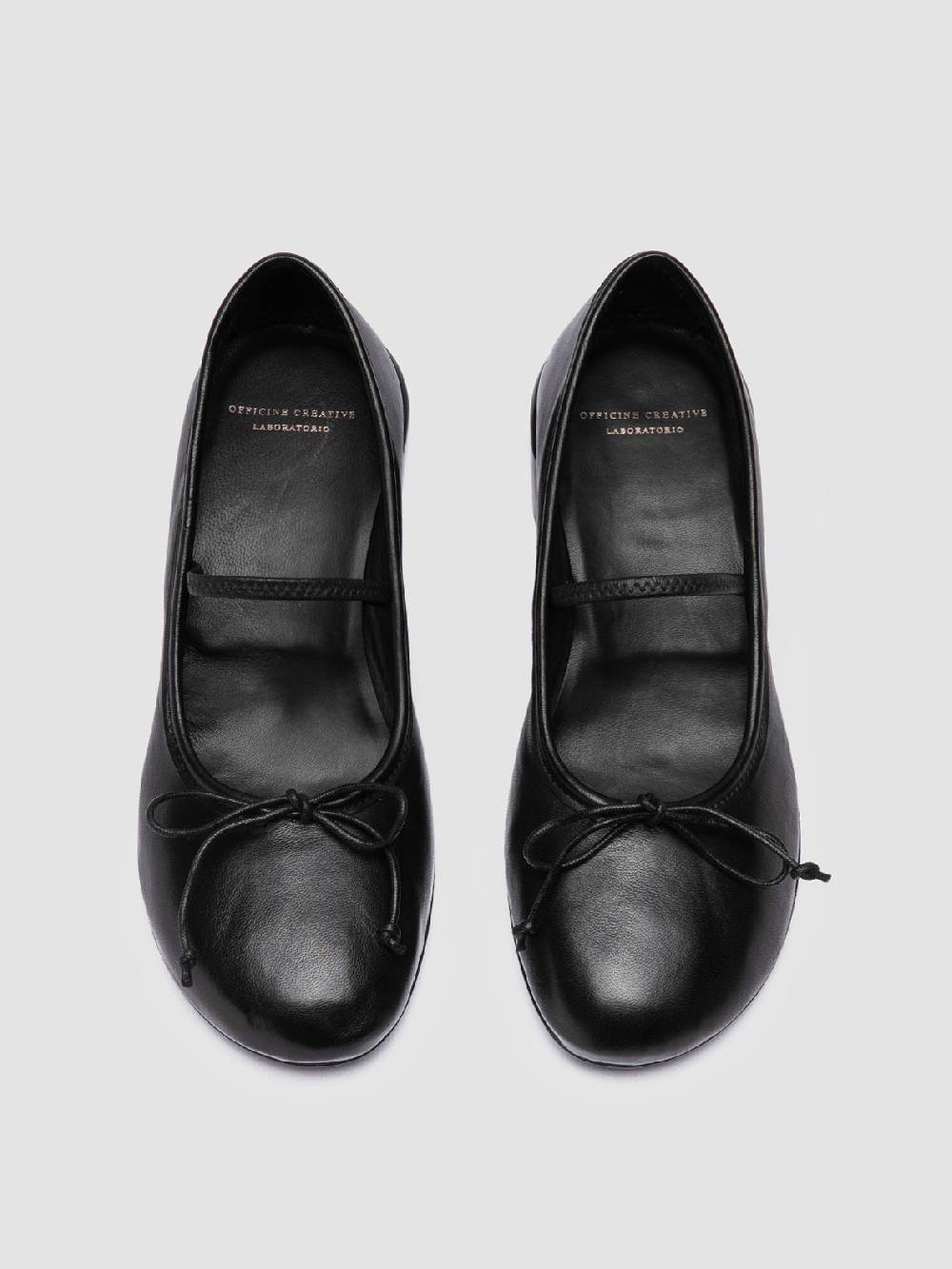 Officine Creative FLORE 001 Ballerine in Pelle Nera Offerta