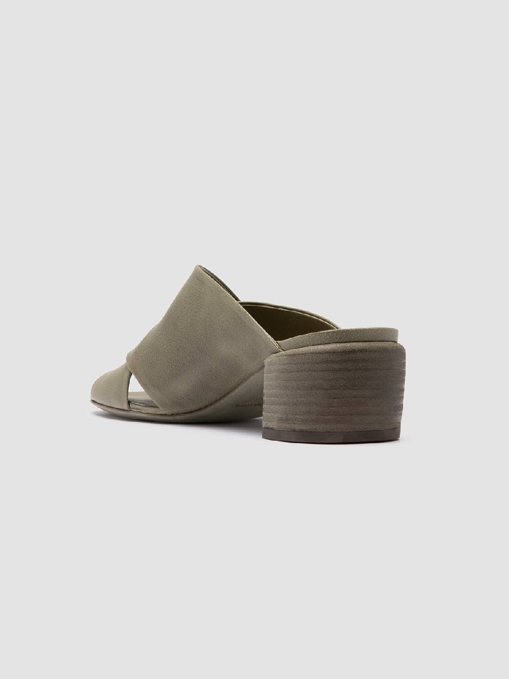Officine Creative HADRY 007 Sandali Slide in Pelle Verde Saldi