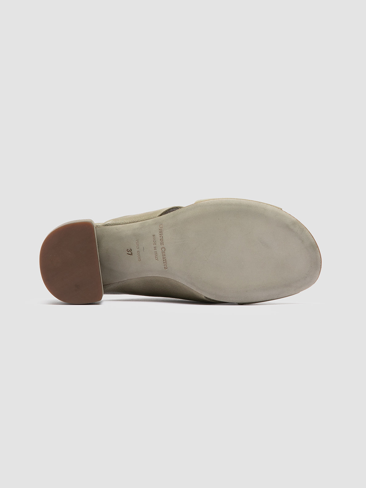 Officine Creative HADRY 007 Sandali Slide in Pelle Verde Saldi