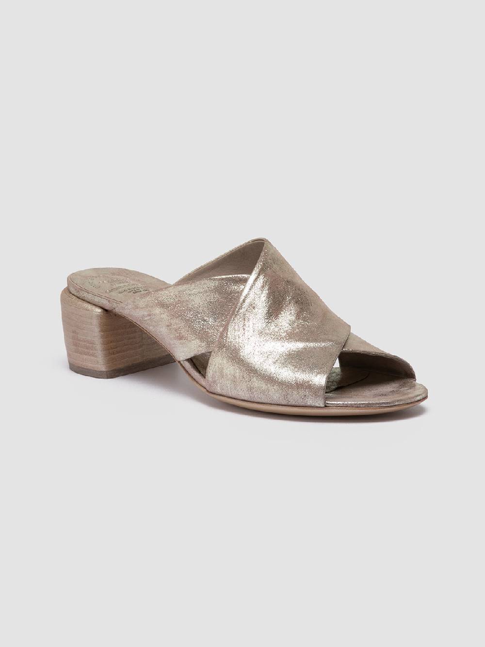 Officine Creative HADRY 007 Sandali Slide in Pelle Tortora Offerte