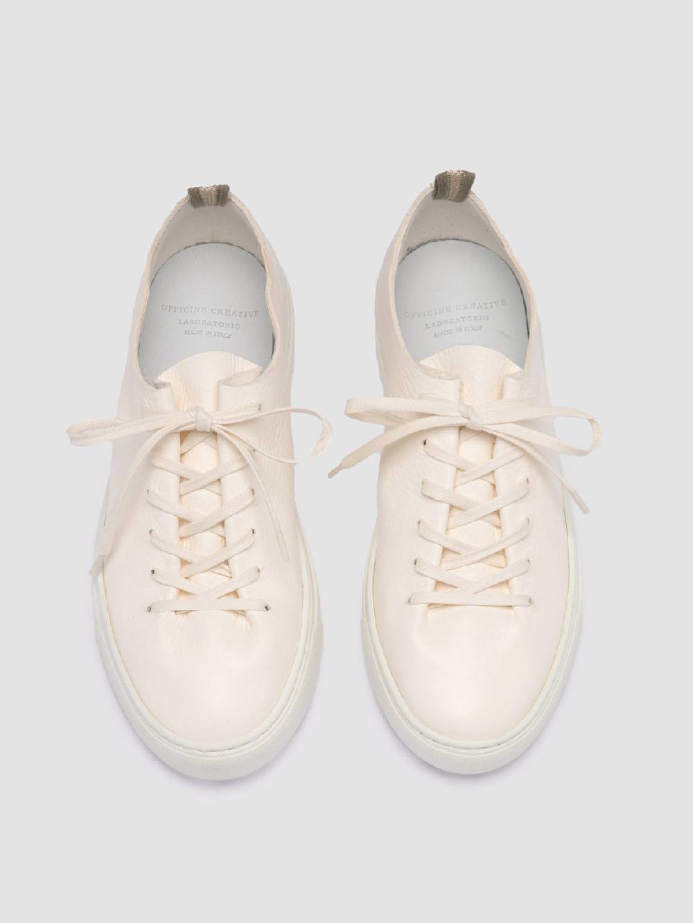 Officine Creative LEGGERA 100 White Leather Low Top Sneakers In Saldo