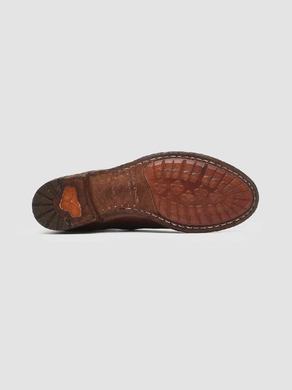 Officine Creative LEXIKON 073 Stivaletti Chelsea in Pelle Marrone Italy