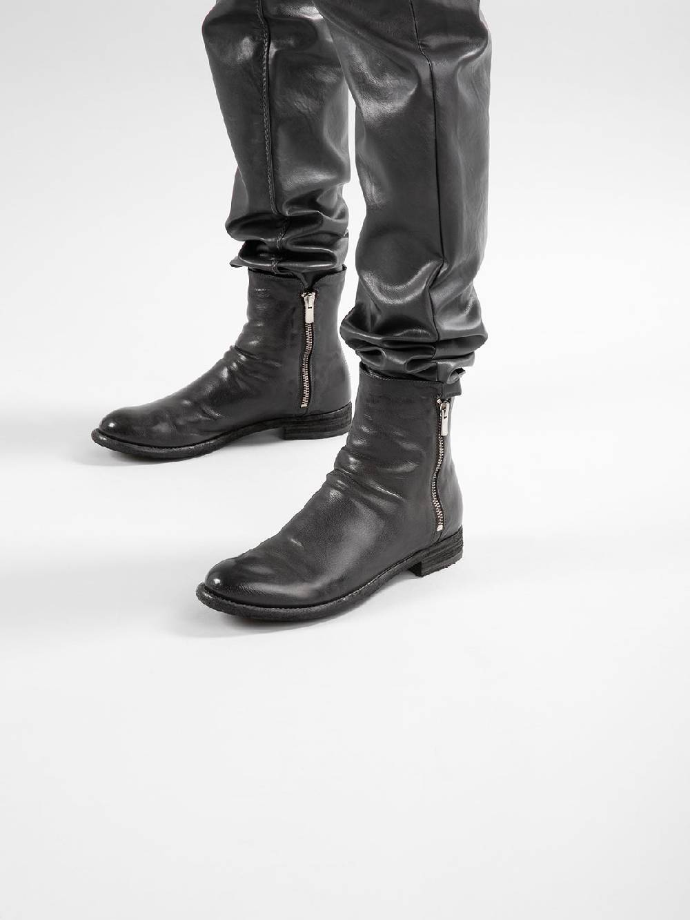 Officine Creative LEXIKON 097 Stivaletti in Pelle Nera Italia