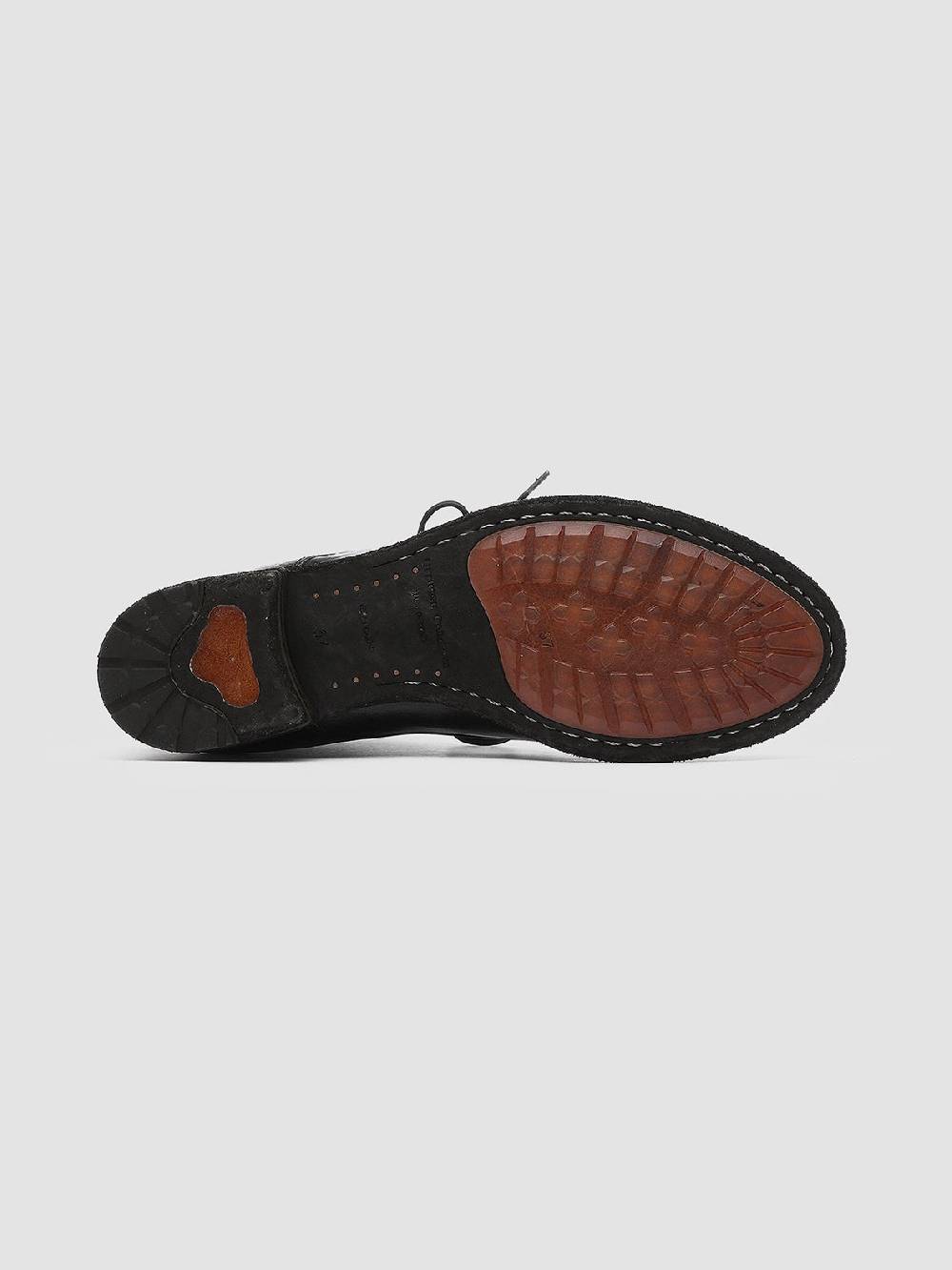 Officine Creative LEXIKON 123 Stivaletti in Pelle Nera con Zip In Linea
