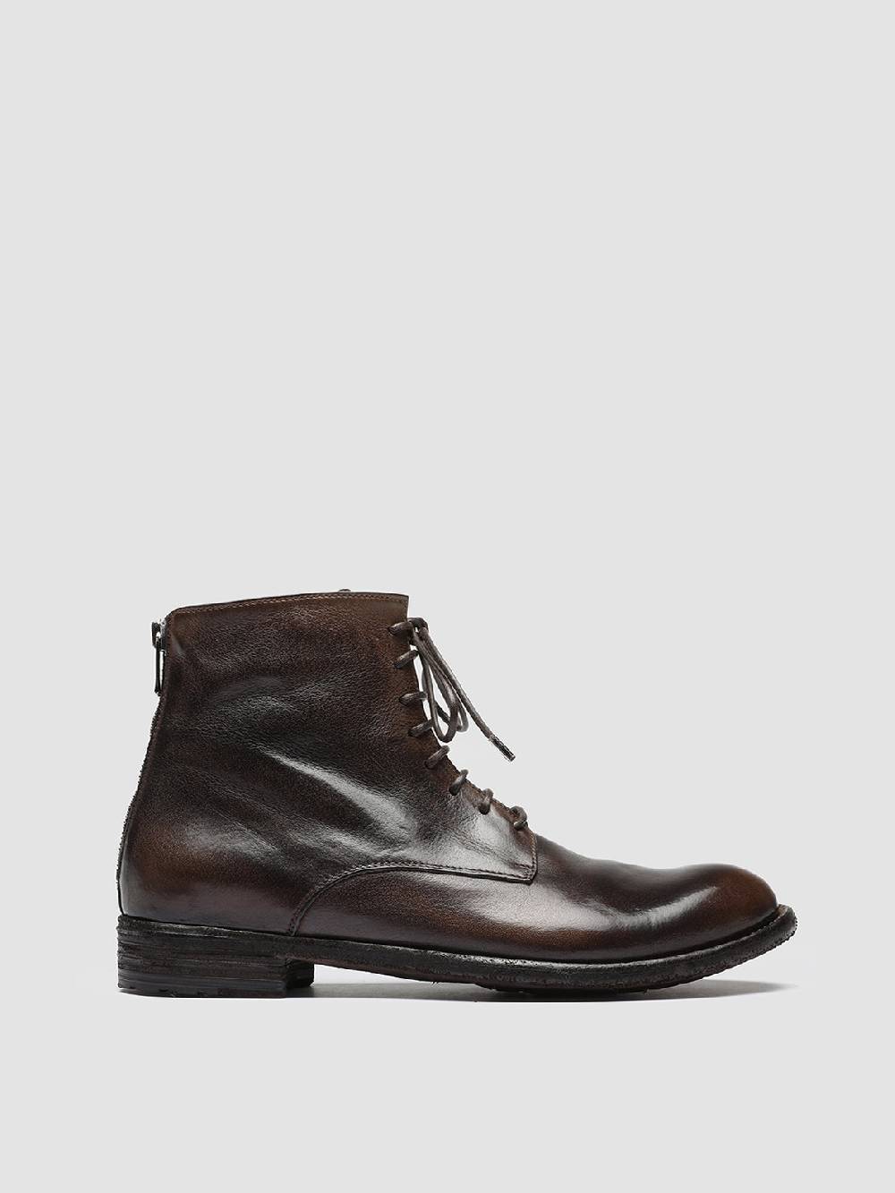 Officine Creative LEXIKON 123 Stivaletti in Pelle Marrone con Zip