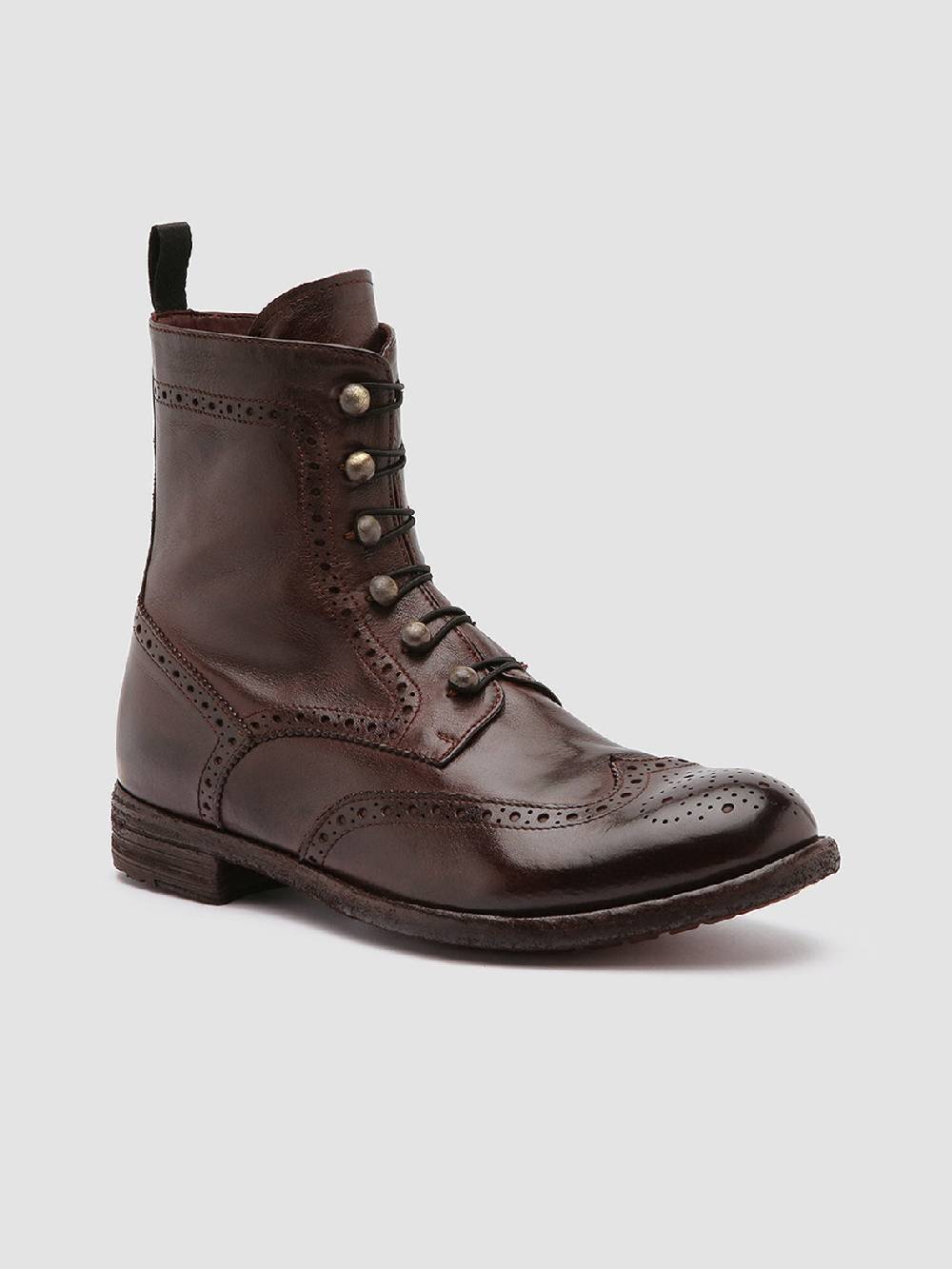 Officine Creative LEXIKON 131 Stivaletti in Pelle Marrone Promozione