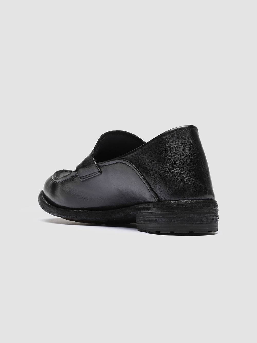 Officine Creative LEXIKON 140 Mocassini Penny Loafer in Pelle Nera Spedizione Gratuita