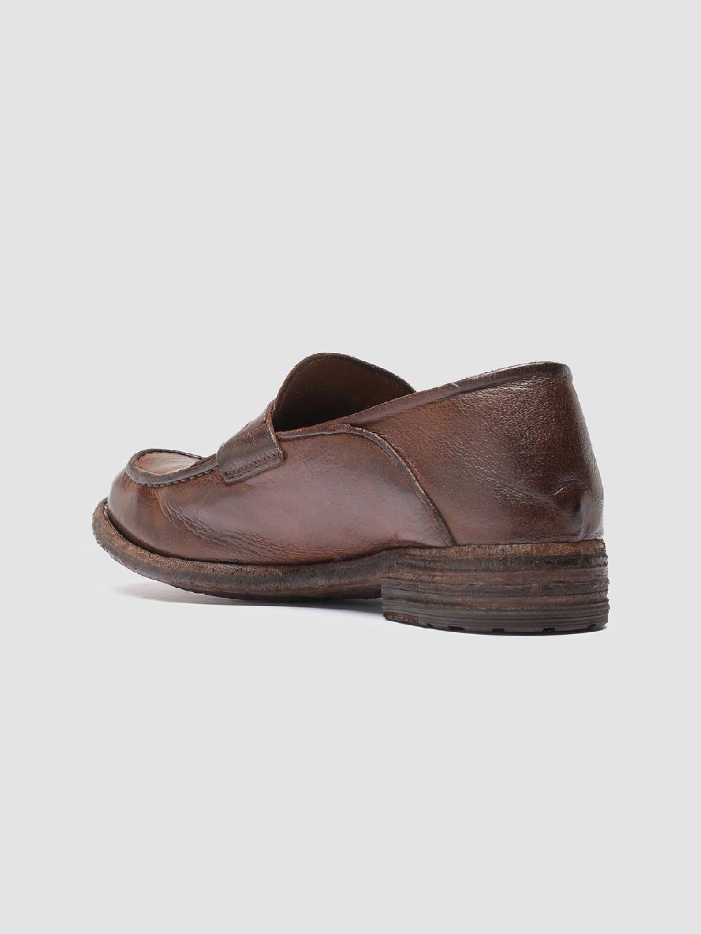 Officine Creative LEXIKON 140 Mocassini Penny Loafer in Pelle Marrone Pezzi Unici