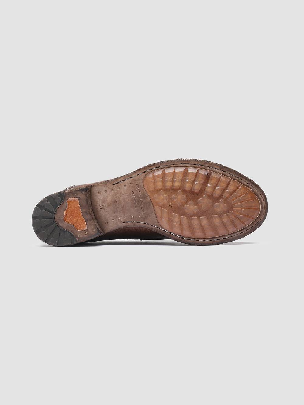 Officine Creative LEXIKON 140 Mocassini Penny Loafer in Pelle Marrone Pezzi Unici