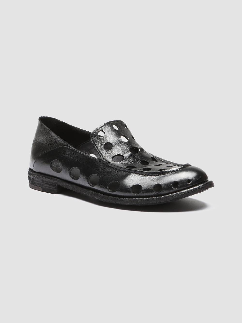 Officine Creative LEXIKON 542 Mocassini in Pelle Nera Sottocosto