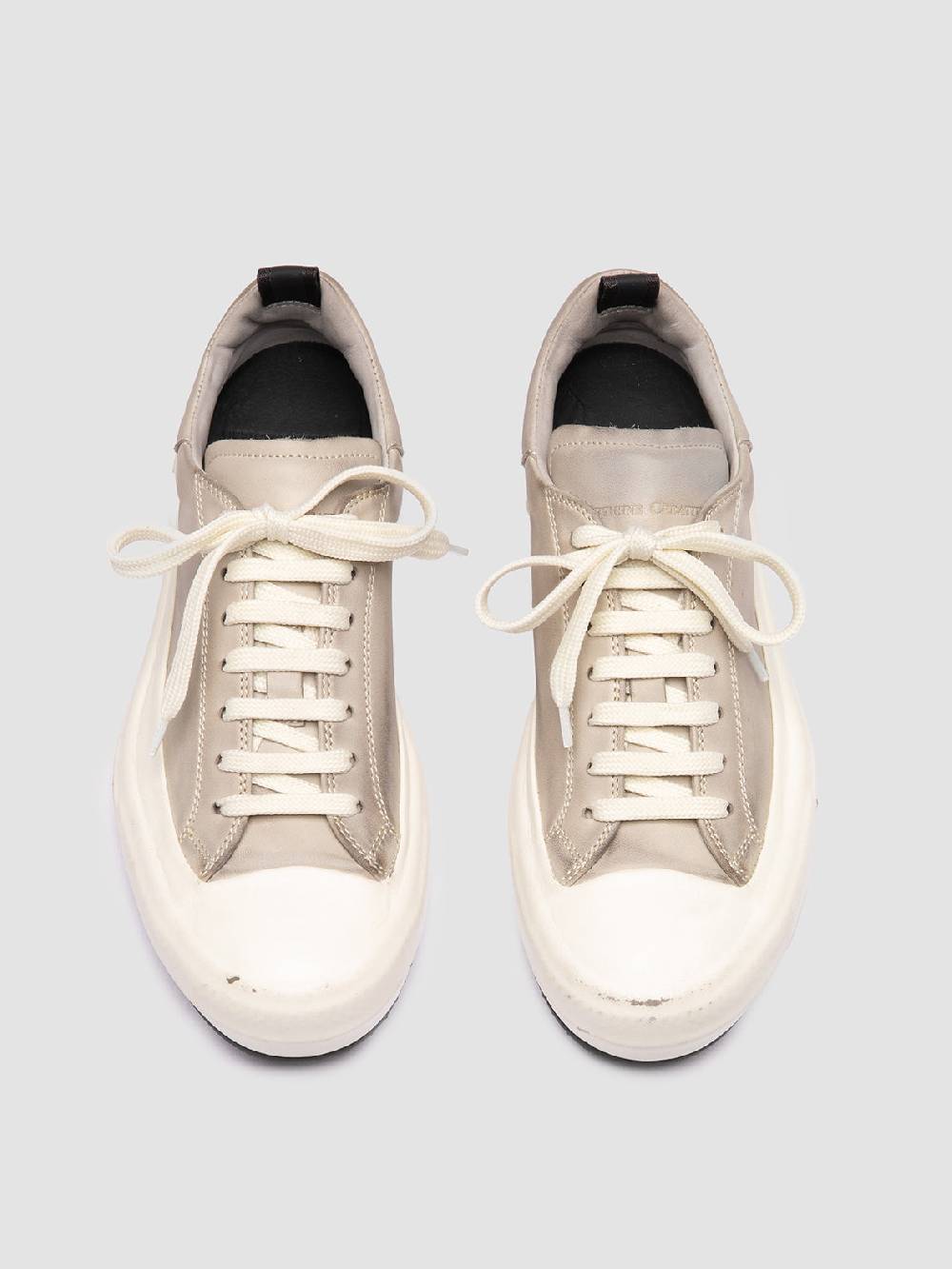 Officine Creative MES DD 101 Sneaker Basse in Pelle Grigia Sconto