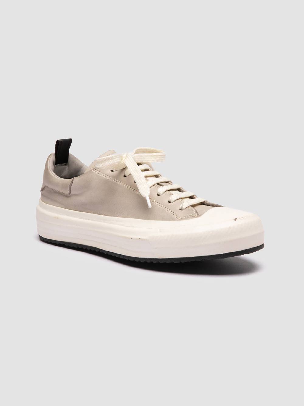 Officine Creative MES DD 101 Sneaker Basse in Pelle Grigia Sconto