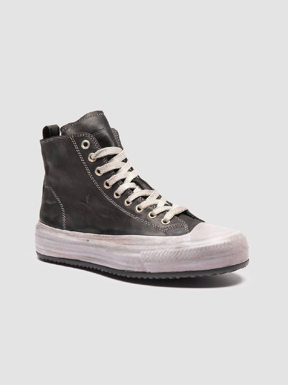 Officine Creative MES DD 102 Sneaker Alte in Pelle Nera Offerta
