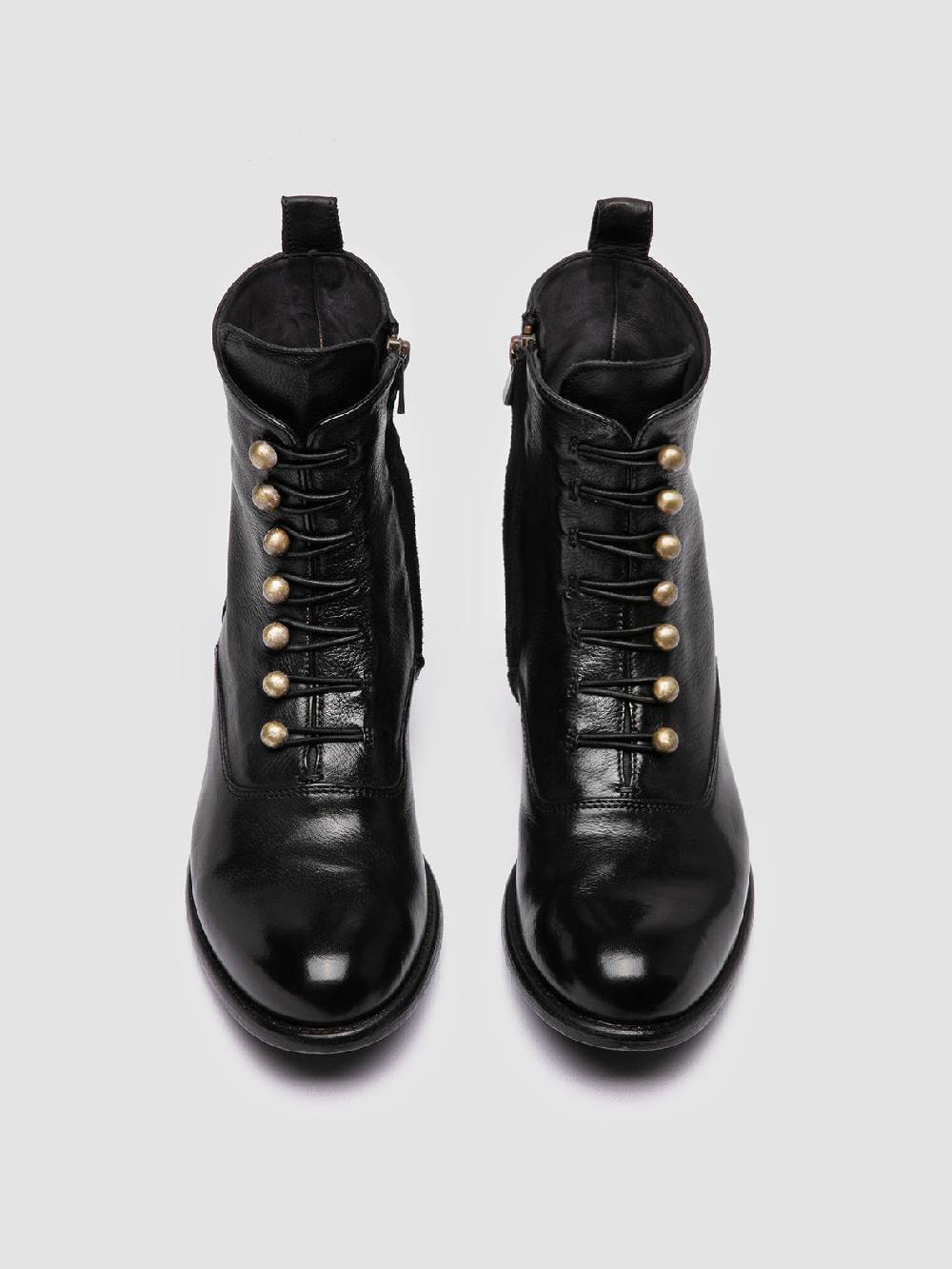 Officine Creative LIS 006 Stivali con Zip in Pelle Nera Offerte