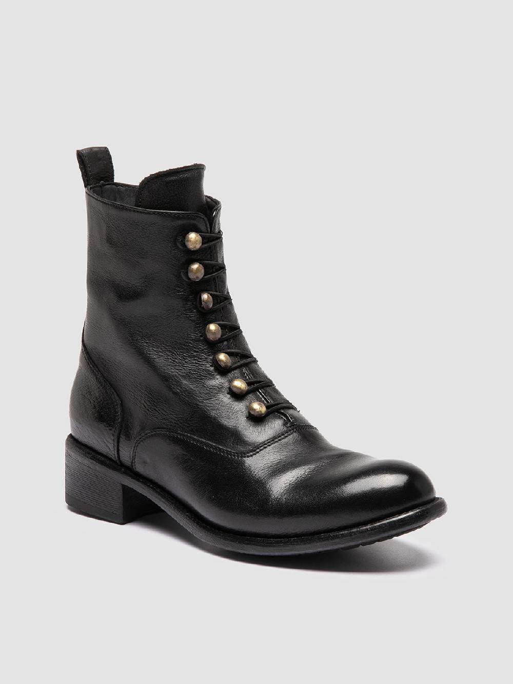 Officine Creative LIS 006 Stivali con Zip in Pelle Nera Offerte