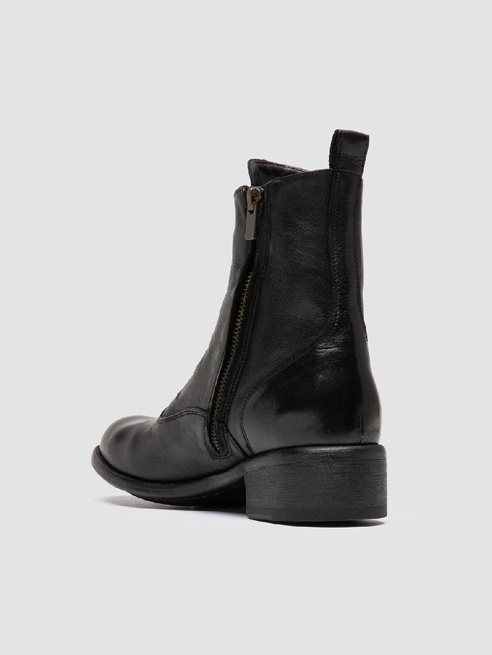 Officine Creative LIS 006 Stivali con Zip in Pelle Nera Offerte